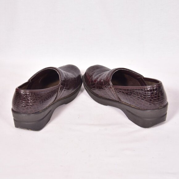 Ingaro Women’s Loafers Size 6M Brandy Croc Embossed Leather Slip-On Comfort Shoe - Picture 5 of 10